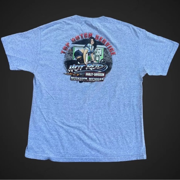 Vintage Harley Davidson Double Sided Graphic Shirt Gray Size XL - Picture 2 of 6